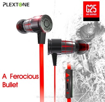 PLEXTONE G25 Gaming Earphone With Mic | Super Bass Bullets Style | Magnetic Earphone For Smartphone Mobile / PC