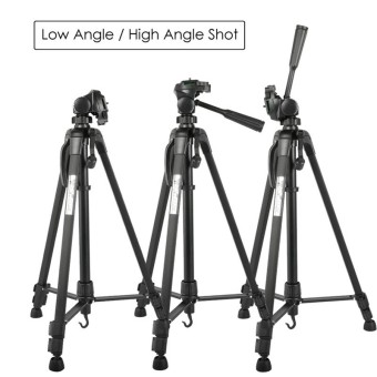 Weifeng WT-3520 Professional Portable Tripod | Aluminum Alloy | Max Load 3KG w/ 3-Way Panel Ballhead w Portable Bag for DSLR Phone