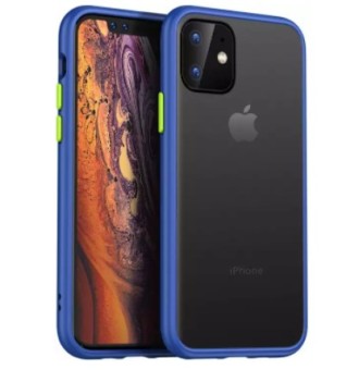 Apple iPhone 11 Translucent Matte Cover Shockproof and Anti-Drop Protection Frosted Case with TPU Coloured Bumper Cover For Apple iPhone 11