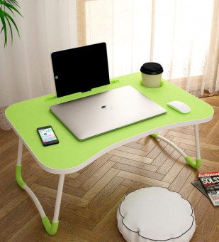 Multipurpose Foldable Laptop Table with Cup Holder & Portable Drawer Study, Bed, Breakfast Table