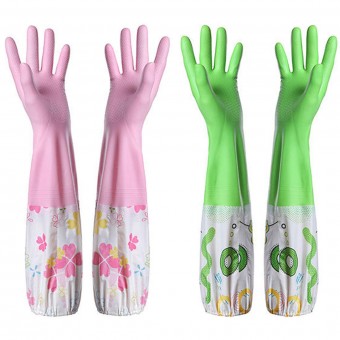 2 Pair Waterproof Dish Washing Gloves, Rubber Cleaning Gloves for Kitchen and Dishwasher, 3 Pairs, Reusable Water Resistant