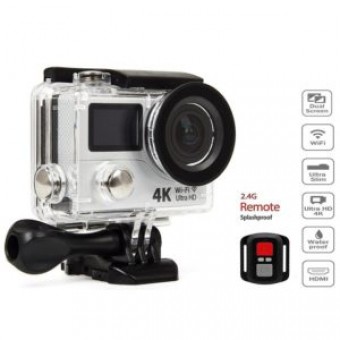 4k Ultra Hd Action Camera Wifi 1080p 60fps 16mp 2.0 Inch Dual Screen With Remote
