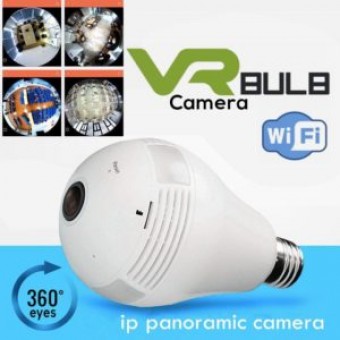 Camera Bulb VR Panoramic Bulb Camera with 360 Degree Fisheye Lens Wireless Wifi