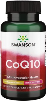 Swanson Vitamins for heart | Swanson CoQ10 - Promote Heart Health, Energy Support, & Aids Overall Cardiovascular System Health - Helps Maintain Coenzyme Q10 Supplement - (100 Capsules, 120mg Each)
