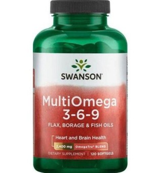 Swanson Fishoil products | Multiomega 3-6-9 (Flax Borage Fish) 2400 MG Fish Oil