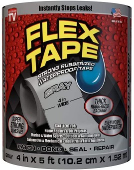 Waterproof Flex Tape | Flex Tape Rubberized Waterproof Tape, 4 X 5 - Black