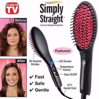 Electric Digital Hair Straightener Brush | Simply Straight Ceramic Brush