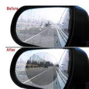 2 Pcs Rearview Mirror Waterproof Membrane Anti-fog Film Sticker