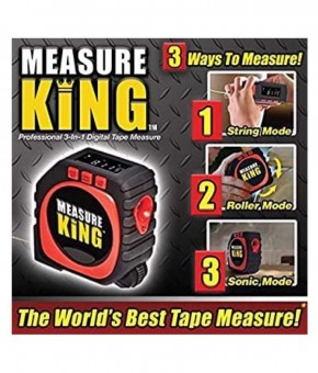 MEASURE KING 3 IN 1 DIGITAL TAPE MEASURE | STRING MODE, SONIC MODE & ROLLER MODE 