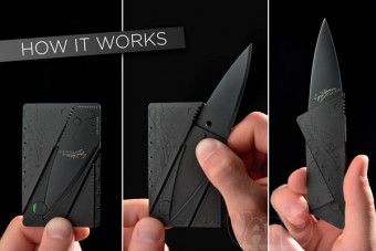 CARDSHARP FOLDABLE POCKET KNIFE | CREDIT CARD SIZE FOLDING KNIFE (BLACK)