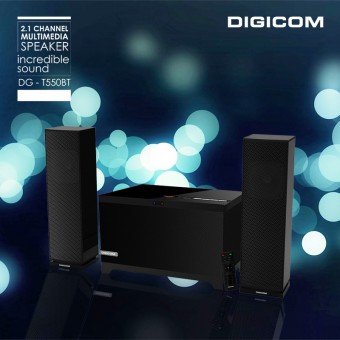 DIGICOM Bluetooth Speaker | 2.1 Channel Bluetooth Multimedia Speaker DG-T550BT 