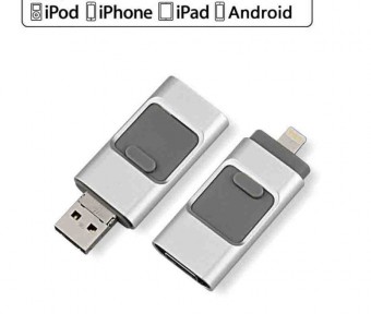 3 IN 1 PENDRIVE OTG (IFLASH PC + IOS IPHONE LIGHTNING + ANDROID)