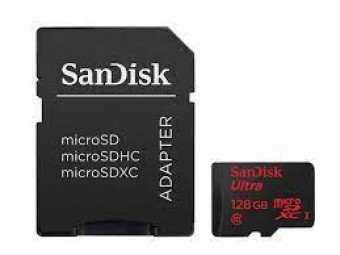 SanDisk Ultra 128GB memorycard | MicroSDXC UHS-I Card with Adapter