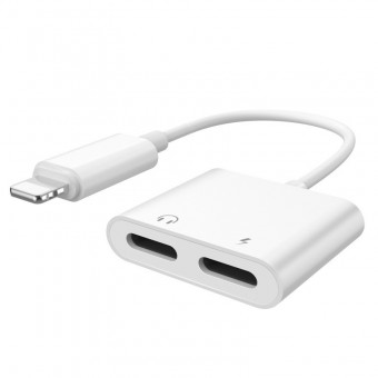 Apple 2 in 1 Lightning Audio Converter Splitter adapter for iphone