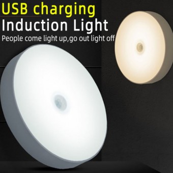 Human Induction Lamp Intelligent Led Induction Light Corridor Home Wireless Bedroom Bedside Lamp Charging Aisle Wardrobe Night Light Anti Theft Automatic Sensor Light