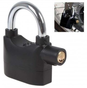 Anti theft Motion sensor Hardened Steel, Black Siren Alarm Lock for Bikes, Shop, Door, House And office