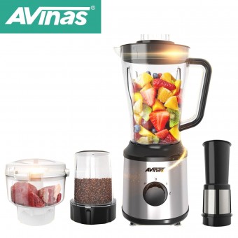 AVINAS AV-126 4 IN 1 Multi-function Powerful Electric Fruit Mixer Blender Hand Held Stainless Steel For Fruits, Meat and Vegetables