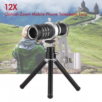 12X UNIVERSAL ZOOM LENS WITH TRIPOD