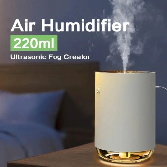 MJ-01 AIR HUMIDIFIER WITH MINI NIGHT LIGHT 220ML ULTRASONIC FOG CREATOR