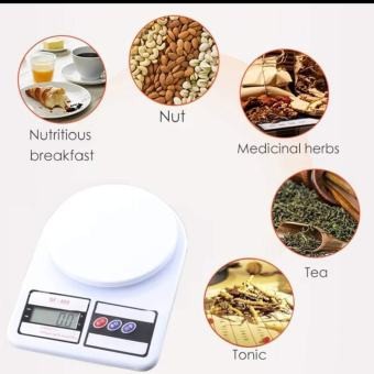 Electronic Kitchen Digital Weighing Scale | Multipurpose With Back Light LCD Display For Measuring Food, Cake, Vegetable, Fruit, Spice (White, 10 Kg)