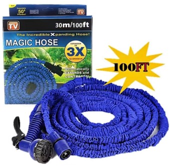 100 FT / 30 M 7 Adjustable Modes Car Bike Washer | Expandable Magic Garden Water Hose | Hoses Pipe with Spray Gun Compact and Portable