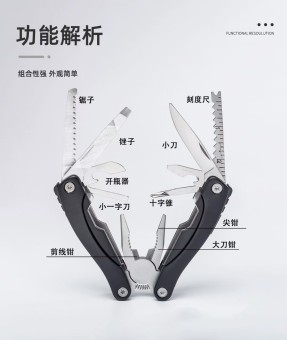 9 in 1 Multi Tool-Ideal Tool for Home Car Bikes Camping Outdoor Activity Long Nose Plier Pocket Hand Tool Set 