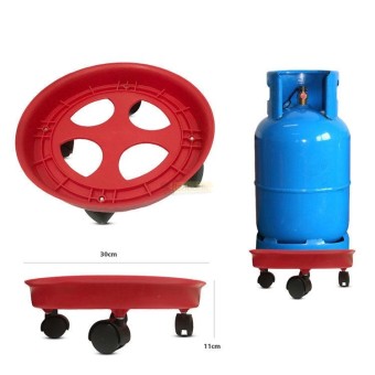Cylinder Trolley With Wheels Water Jar Heavy Item Trolley LPG Cylinder Flower Pot Stand