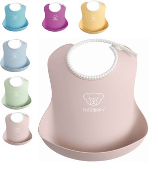 Super Soft Waterproof Silicon Bib For Feeding Baby Kids Easy Clean & Safe (Multicolor)