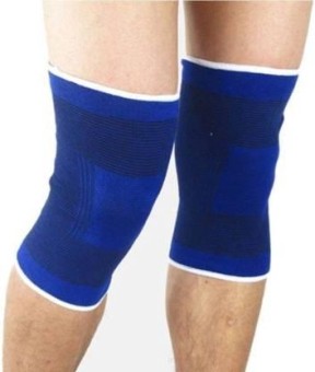 Elastic Knee Support / Knee Brace / Knee Guard / Knee Cap For Sports And Pain Relief (Free Size) (Blue)