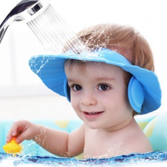 Waterproof Adjustable Baby Shower Hair Wash Caps Kids Toddlers Safe Soft Shampoo Baby Care Cap Bathing Protection For Newborn Infant (Multicolored)