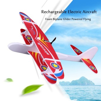 Flying Plane Rechargeable Electric Aircraft Model Science Educational Toys For Children