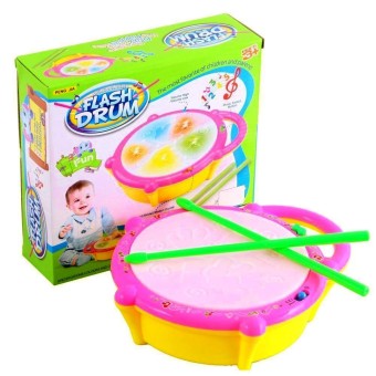Flash Drum Toy with 5 Visual 3D (Multicolor)