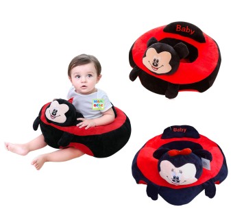 Child Learning Seat Children's Sofa Backrest Chair Stuffed Mickey Mouse Cartoon Shaped Plush Toy for Gift