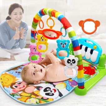 Ever safe 3 In 1 Newborn 0-24 Month Baby Play Gym Piano Fitness Mat For Overall Physical And Mental Devlopment Of Baby