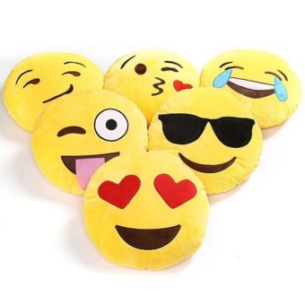 Cute Soft Emoji Pillow 12 inch Stuffed Playing Pillow Plush Toys Doll for Kids Girlfriend Friends Love on Birthday Valentines Day Anniversary Gift