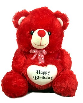 Cute Soft Teddy Bear with Heart 14 inch Stuffed Playing Animal Plush Toys Doll for Kids Girlfriend Friends Love on Birthday Valentines Day Anniversary Gift