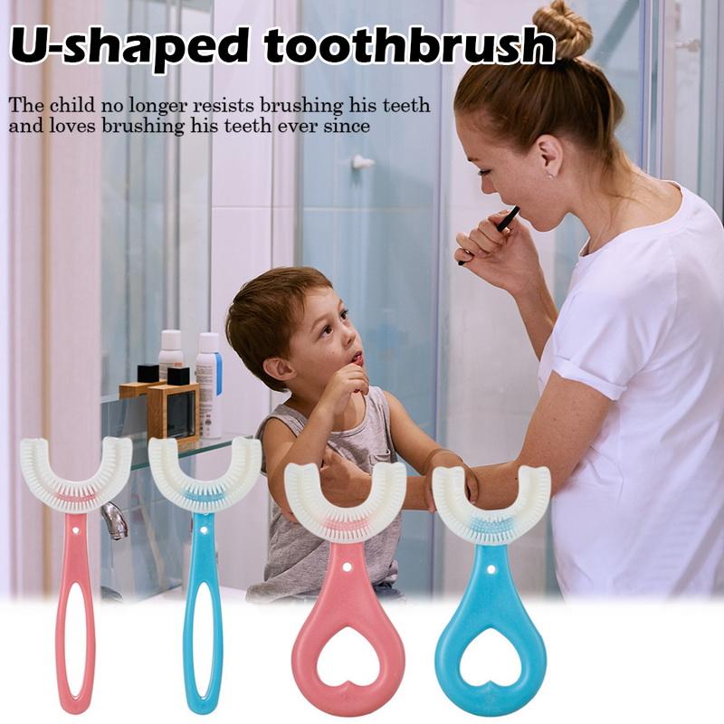 Baby Toothbrush Children 360 Degree U shaped Child Toothbrush