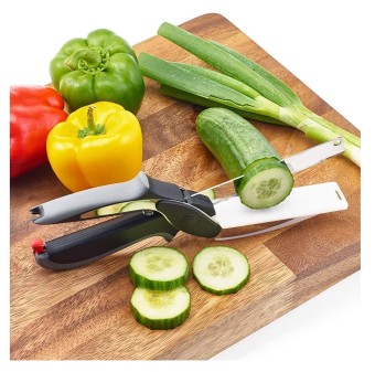 2 in 1 Clever Cutter Kitchen Vegetable Cutting Smart Knife