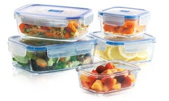 4 Pcs Food Storage Containers with Lids BPA Free Kitchen Food Storage Containers Leftovers Picnic Portion Control Work Lunches Travel and Baking Supplies Multicolor