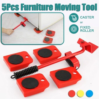 Furniture Lifter Easy to Move Slider 5 Piece Mobile Tool Set Heavy Furniture Appliance Moving and Lifting System