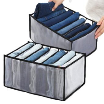 7 Grids Jeans T-shirts Storage Box Trousers Clothes Storage