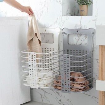 Household Wall Mounted Foldable Laundry Basket