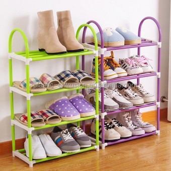 4 Layer Strong Durable Multipurpose Storage Shelf For Shoes Books Clothes Toys Assorted Color