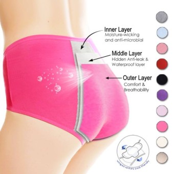 Period Menstrual Panties Reusable Washable Leak-Proof soft Underwear For Ladies ( Set of 3 Pieces )