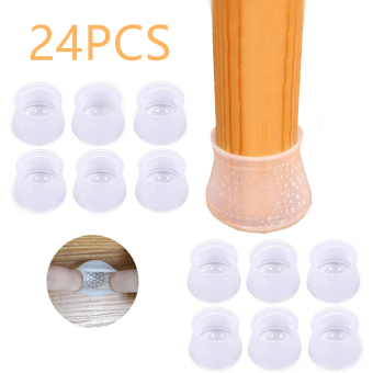 24pcs Silicone Chair Leg Caps Non-slip Furniture 1 pcs 