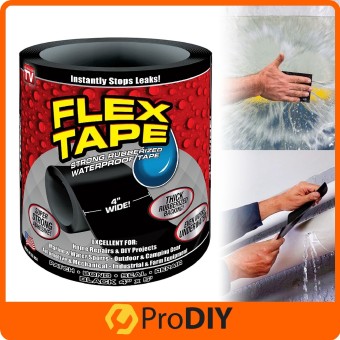 FLEX TAPE super strong rubberized waterproof Seal Adhesive Glue Leakage Repair Tape 4 inches x 5 feet- Black