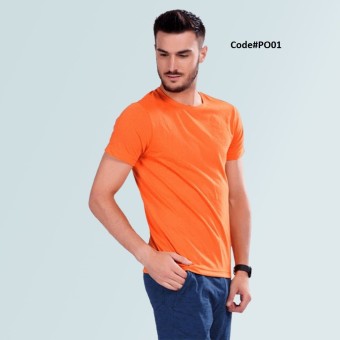 Combo Orange Soft Light Comfortable Round Neck Plain Men's T-shirt Combo 100% Cotton Made Pack of 3