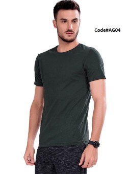 Combo Army Green Soft Light Comfortable Round Neck Plain Men's T-shirt Combo 100% Cotton Made Pack of 3