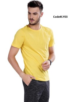 Combo Light Yellow Soft Light Comfortable Round Neck Plain Men's T-shirt Combo 100% Cotton Made Pack of 3