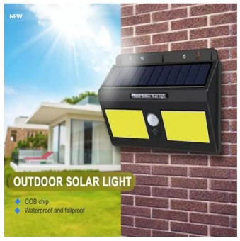 Double LED Solar Power Wall Light Motion Sensor Waterproof Lamp